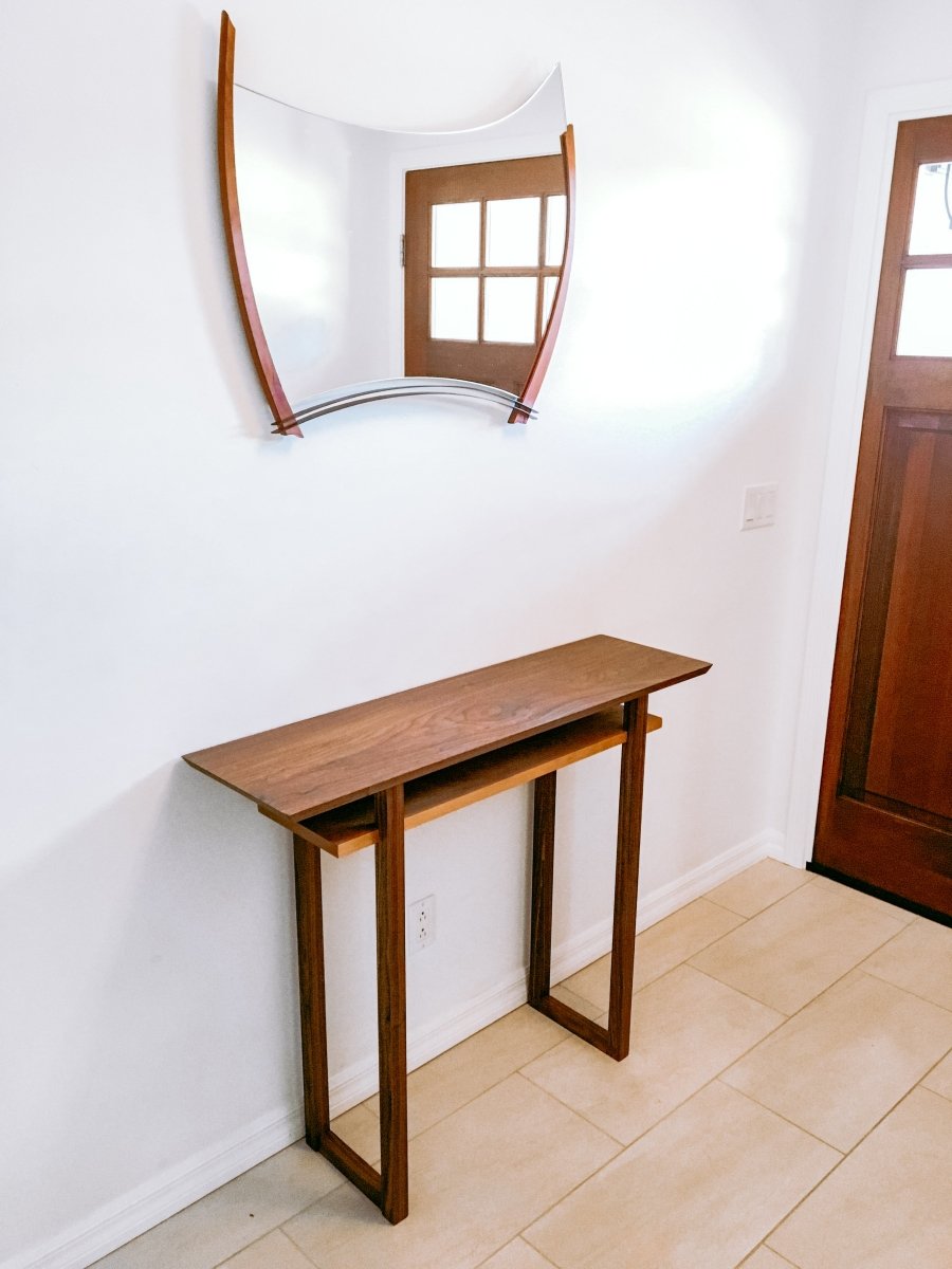 small console tables for narrow hall