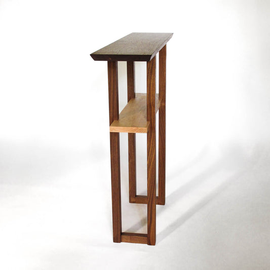 Statement Entry Table - tall table for small entryway, hallway decor –  Mokuzai Furniture