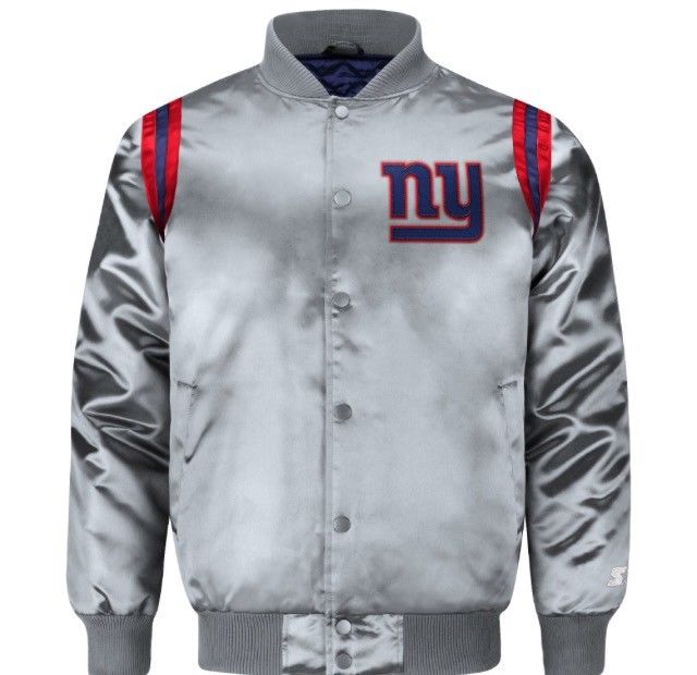 Exclusive: Authentic New York Giants Starter NFL satin jacket - Gray ...