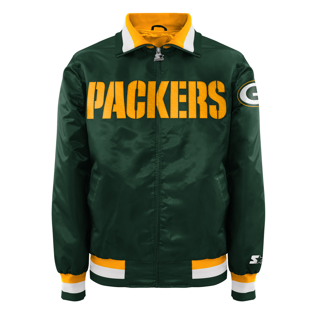 Starter Green Bay Packers Green Satin Zip Jacket – DS Online