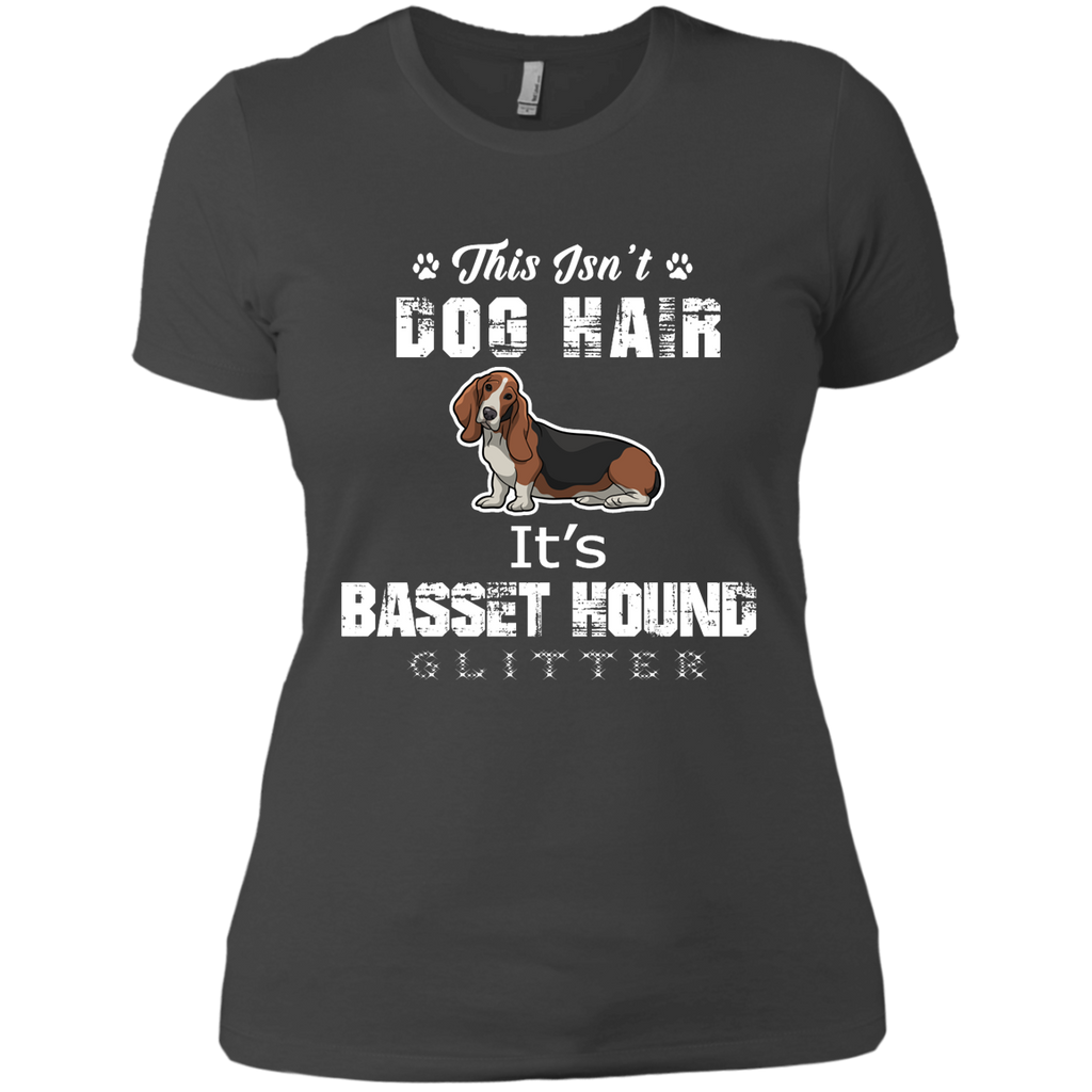 Basset Hound Glitter NL3900 Next Level Ladies' Boyfriend T-Shirt