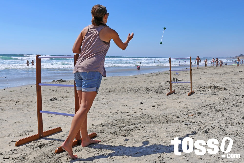 Ladder Golf on the beach