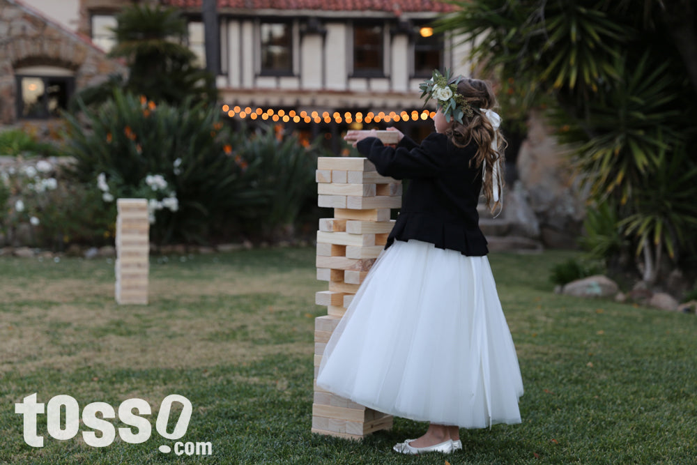 Lawn Games at Weddings - Giant Tumble Tower