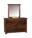 Elkhart - Amish 7 Drawer Dresser w/ Optional Mirror