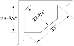 Corner Gun Cabinet Line Drawing