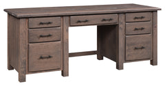 Barn Floor Double Pedestal Desk