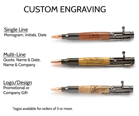Custom Wood Pen Engravings