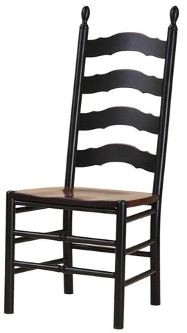 LANCASTER - AMISH LADDERBACK DINING SIDE CHAIR