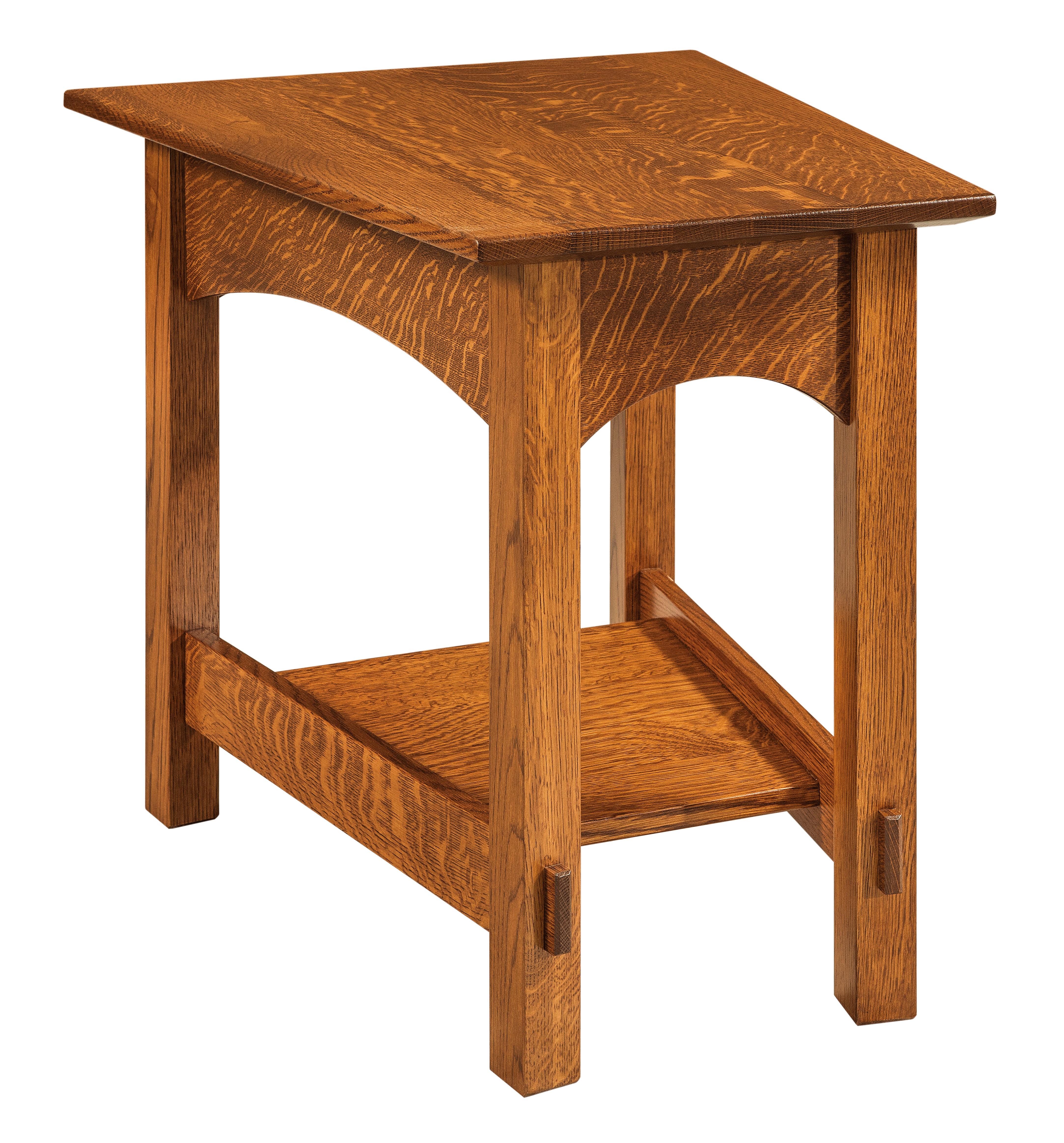 McCoy- Amish Solid Wood Wedge Shaped End Table