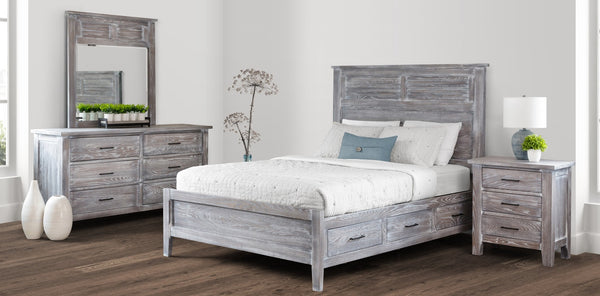 Amish mid-century modern bedroom set