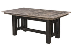 Amish Rough-Cut Trestle Dining Table
