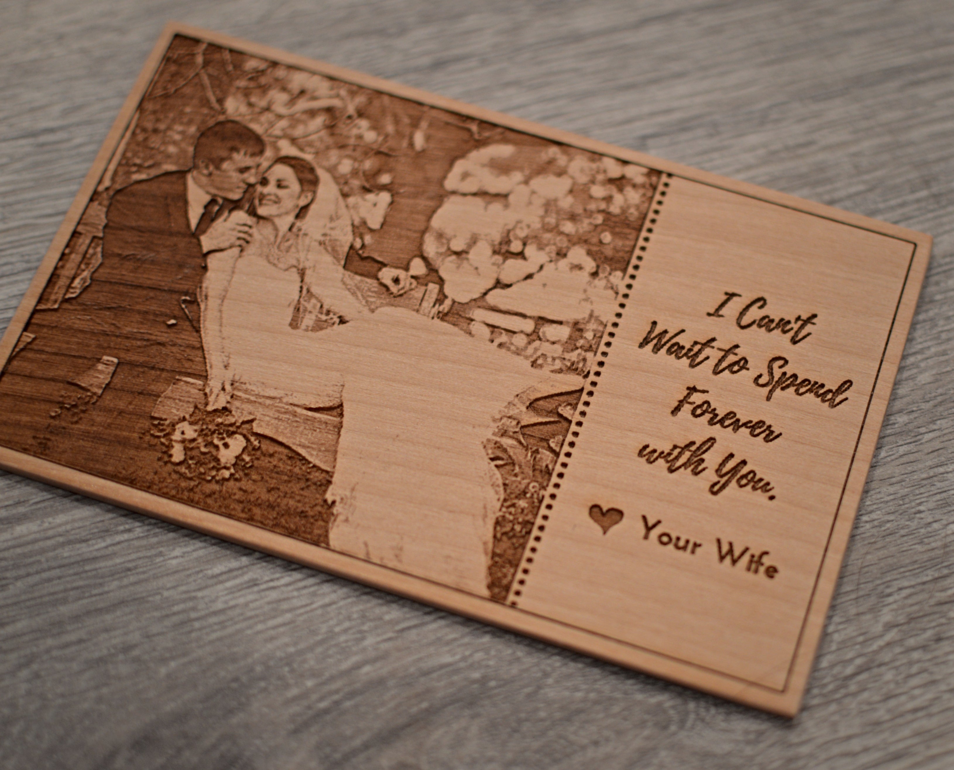 Personalized Photo - Wood Greeting Card - The Wood Reserve