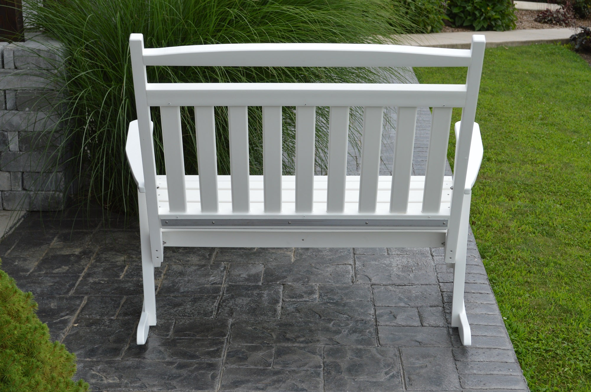 white bench rocker