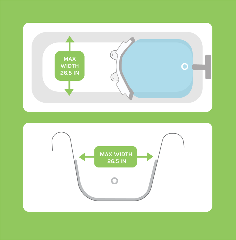 Fitting and Sizing for BabyDam Bathtub Divider (USA & Canada Sized Tubs)