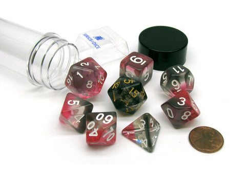 Fallout Pink/Black Mini Polyhedral Dice Charm Bracelet – Miss Moonshines  Makes