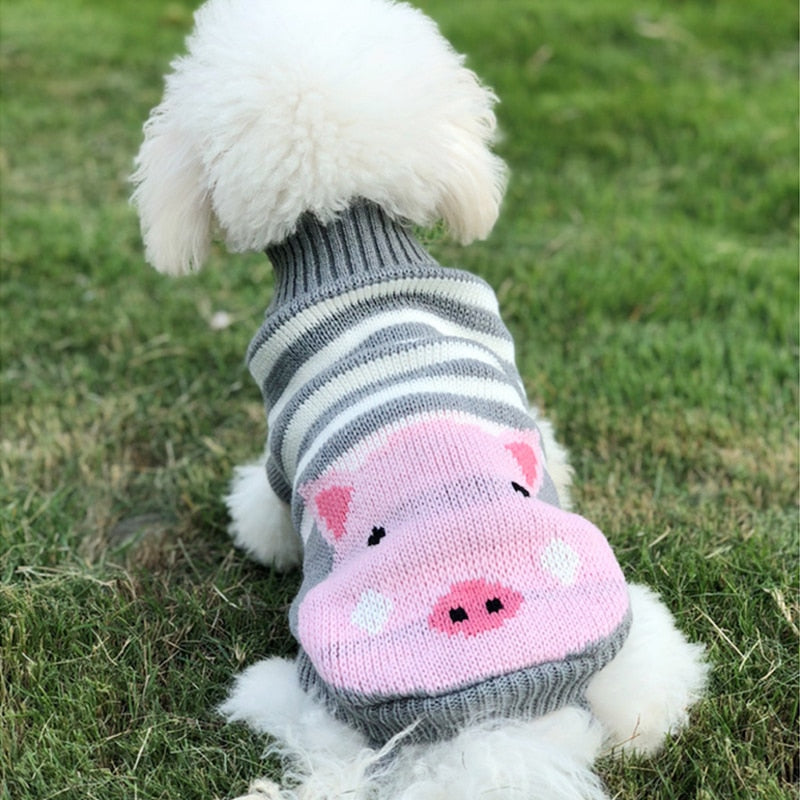 pink dog sweater small