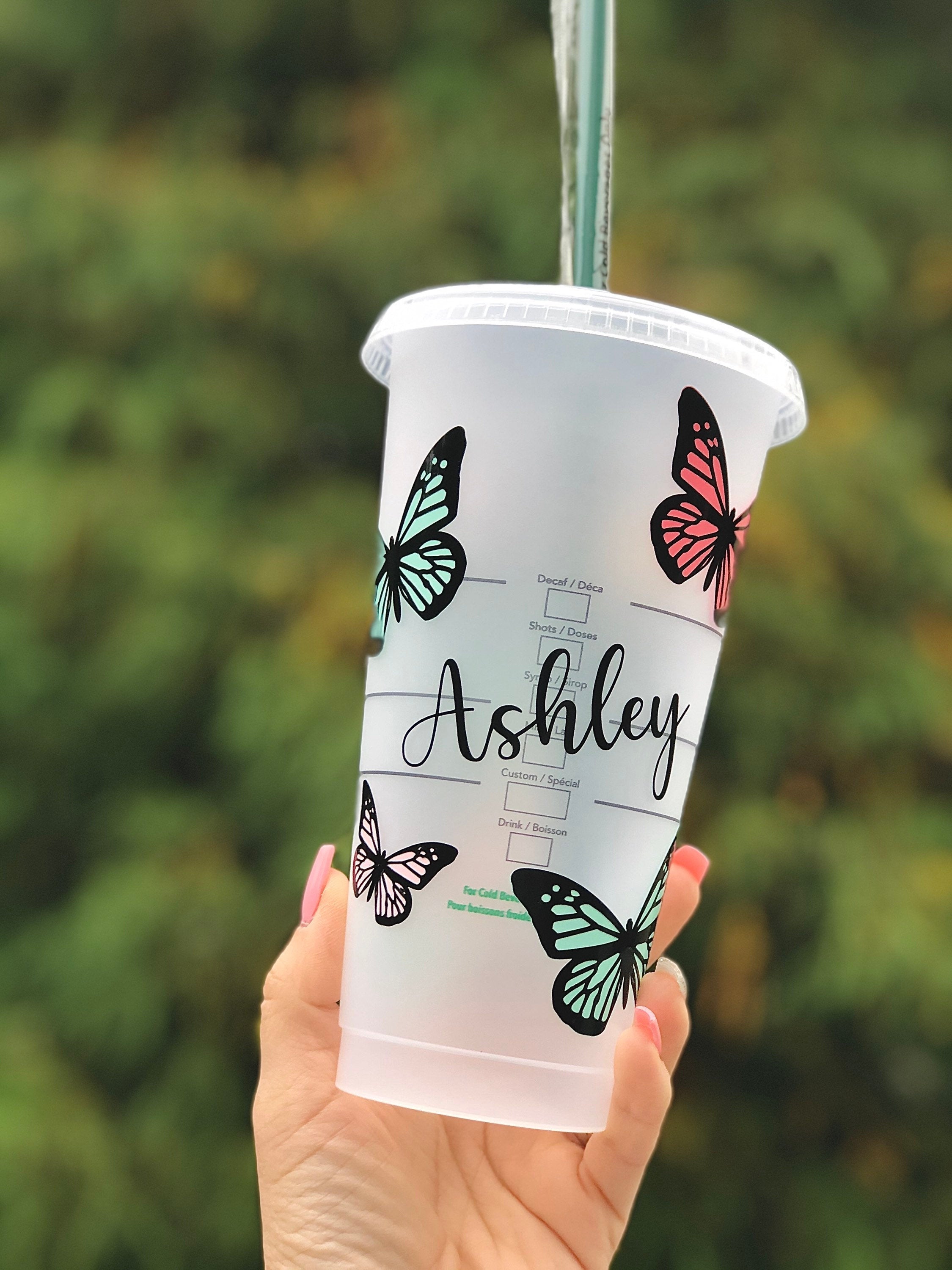 Butterfly Starbucks Tumbler Personalized Cup Custom 