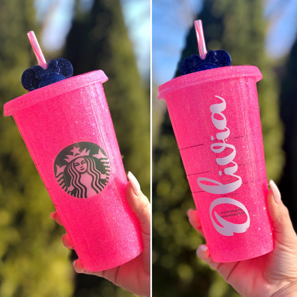 Starbucks Ombre Custom Pink Glittered Customized Cup Pink Fashion Nyc