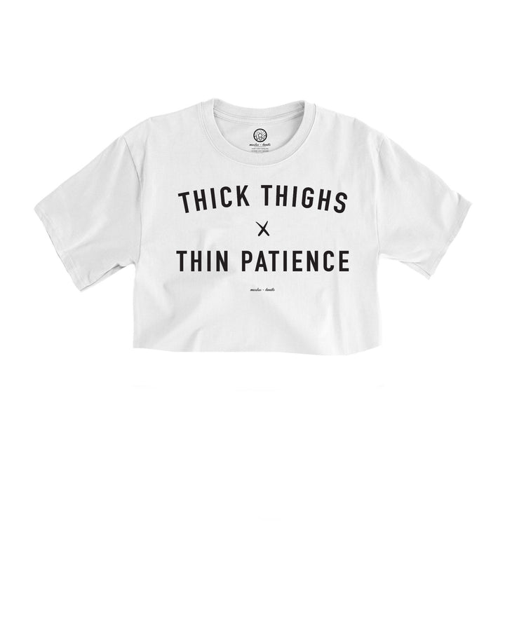 Comfort Colors Thick Thighs Thin Patience Shirt, Workout For