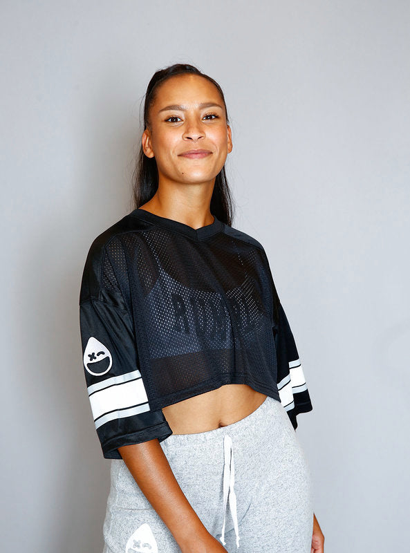 womens cropped football jersey