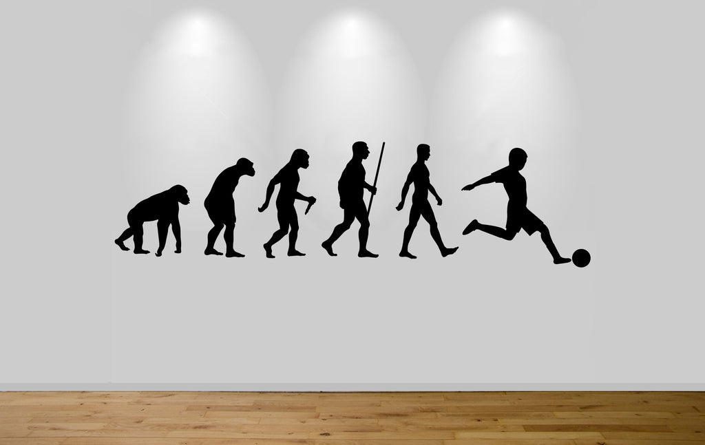 Football Evolution Wall Sticker Decal Bedroom Wall Footballer Evolution