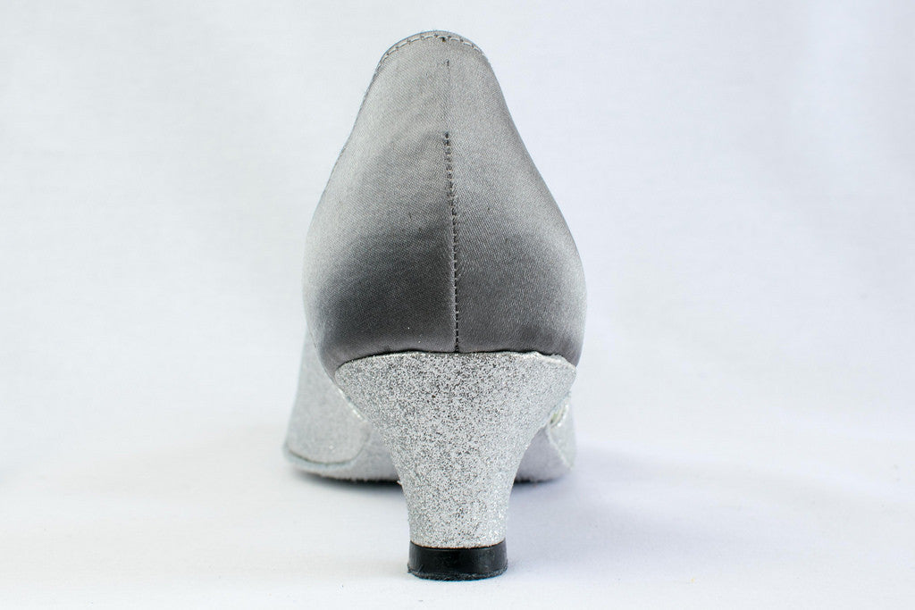 silver wide heel shoes wholesale 97965 