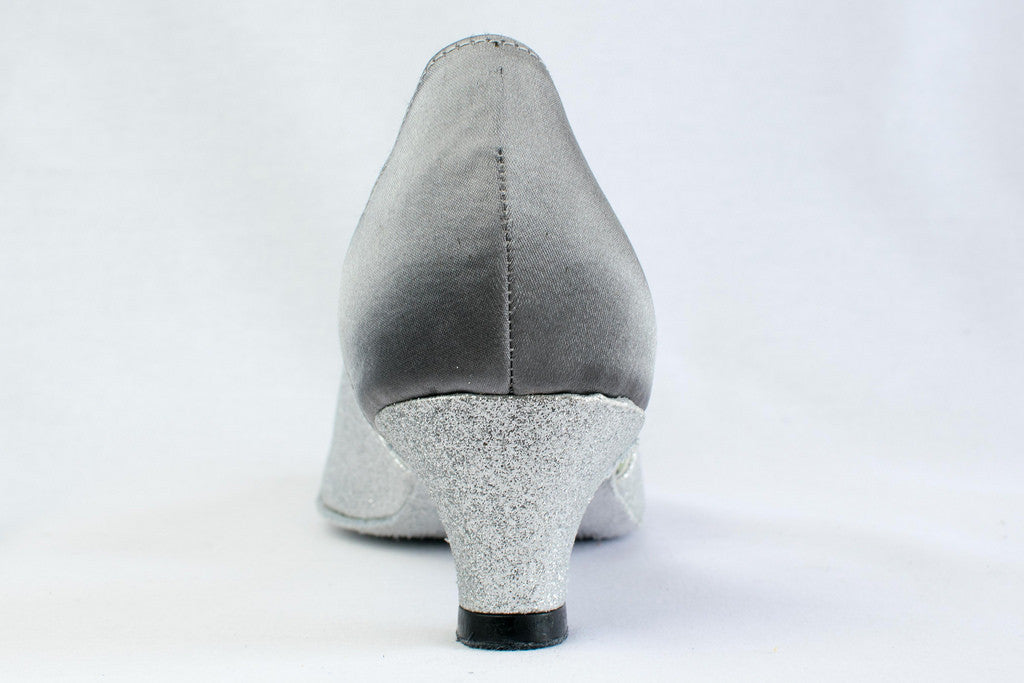 ladies wide fit silver shoes