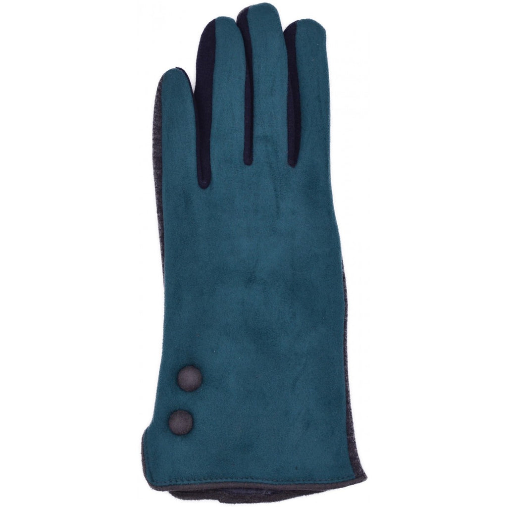 ladies green suede gloves
