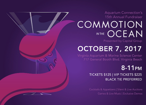 <span>$125/ticket (VIP $225), Black Tie. </span><a href="https://www.virginiaaquarium.com/contribute/commotion-in-the-ocean-gala" target="_blank" rel="noopener noreferrer">Purchase Your Ticket Here.</a>