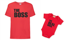 The Boss, Tshirt and Baby Grow Set