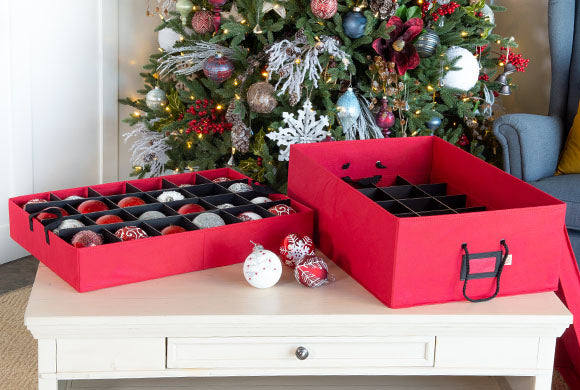 Santa's Bags two Tray Ornament Storage Box