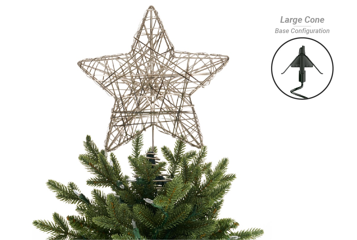 Star Tree Topper with large spiral cone base