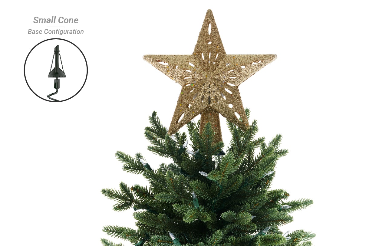 Star Tree Topper with small spiral cone base