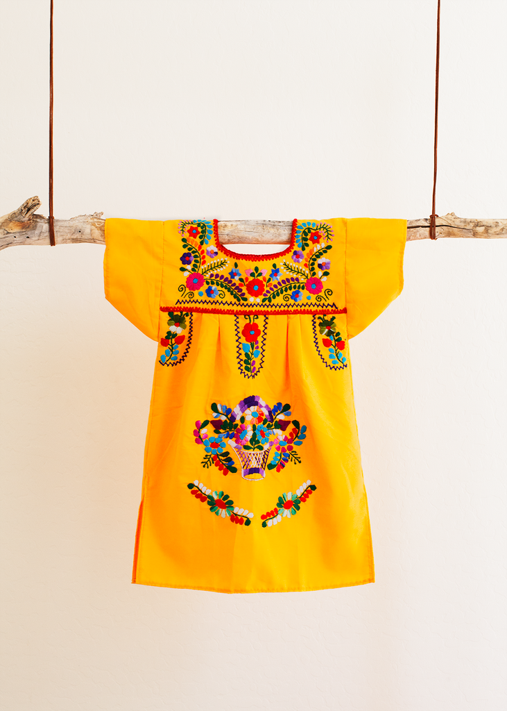 girl mexican embroidered dress