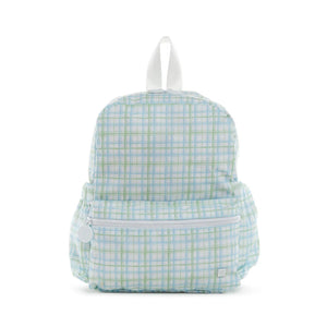 Classic Green Blue Plaid Mini Backpack - pompomz