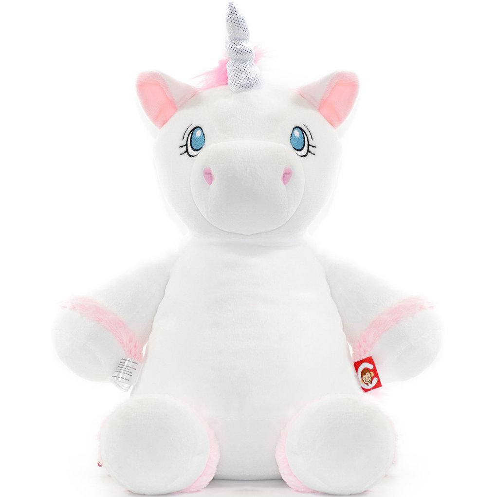 white unicorn soft toy