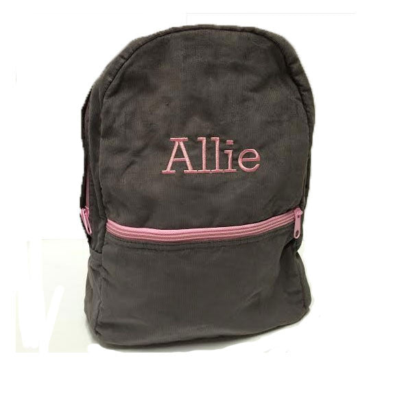 pink corduroy backpack