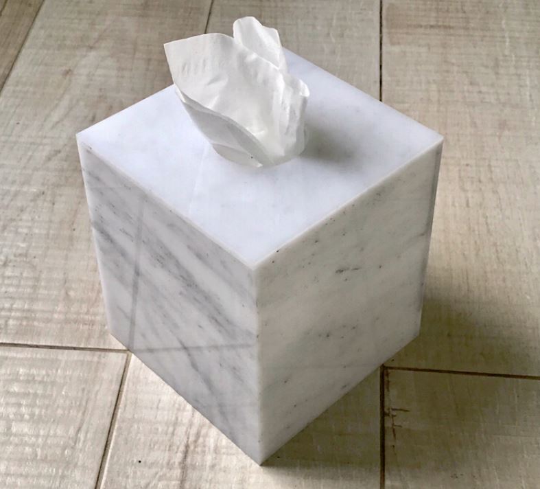 tissue box marble