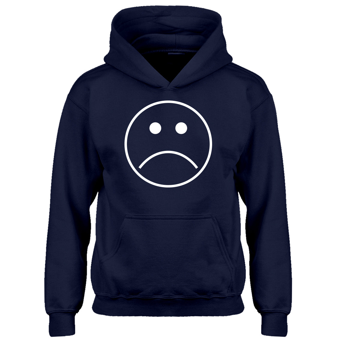 hoodie with sad face