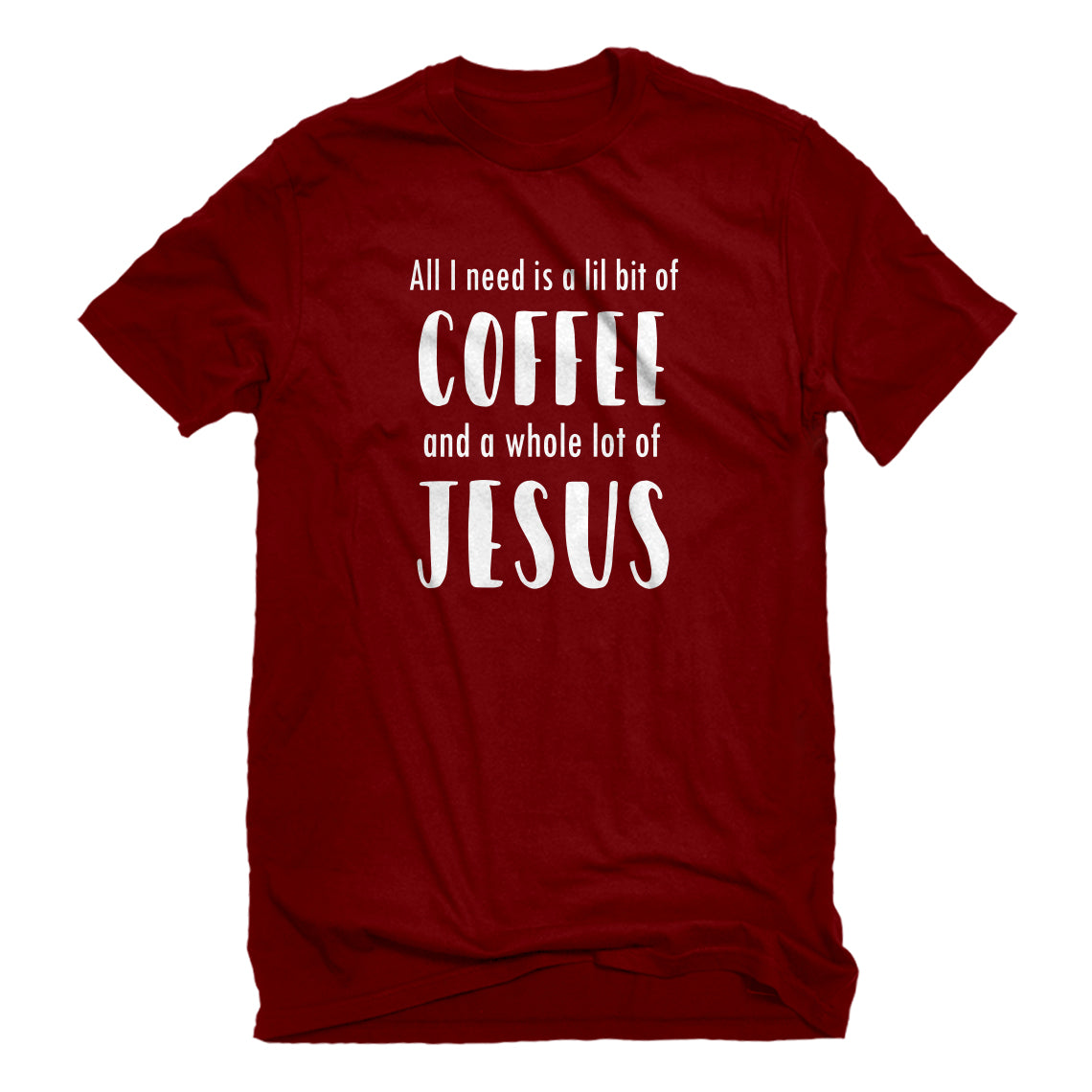 Mens Lil Bit Coffee Whole Lotta Jesus Unisex T-shirt – Indica Plateau