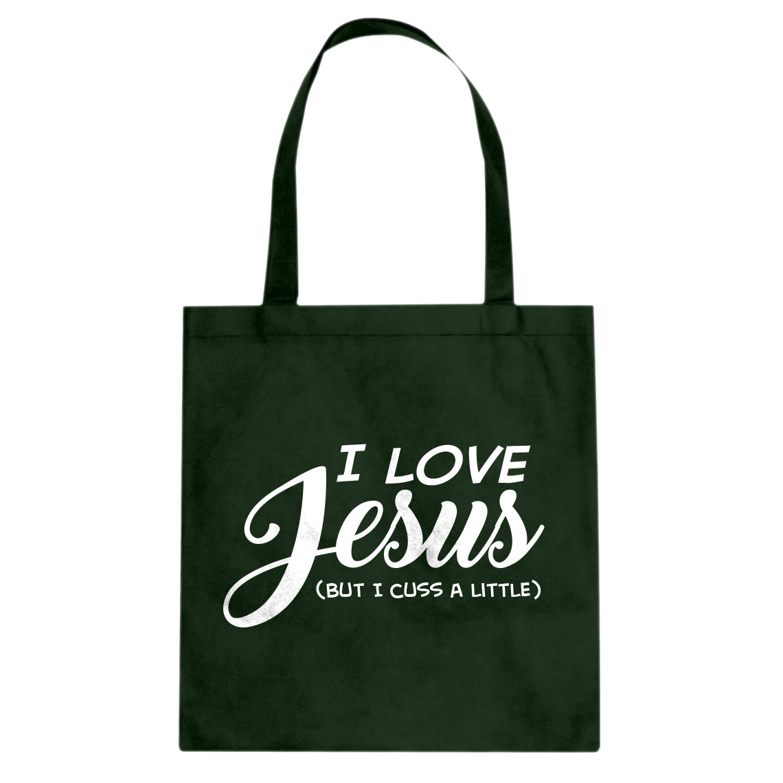Tote I Love Jesus but I Cuss a Little Canvas Tote Bag – Indica Plateau