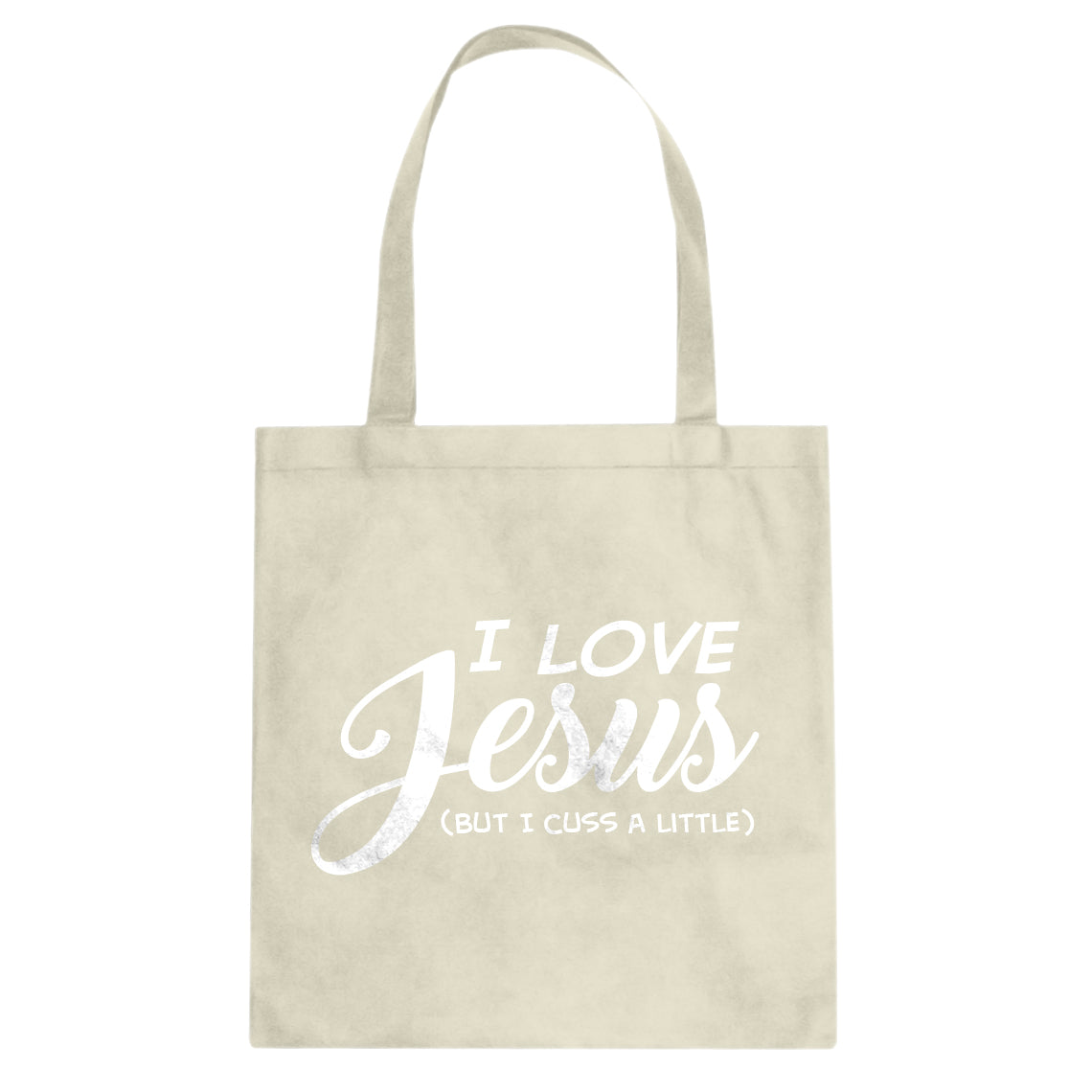 Tote I Love Jesus but I Cuss a Little Canvas Tote Bag – Indica Plateau