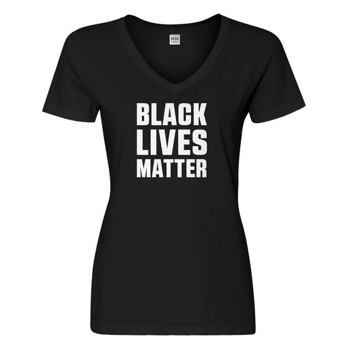 Womens Black Lives Matter Vneck T-shirt
