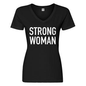 Womens Strong Woman Vneck T-shirt – Indica Plateau