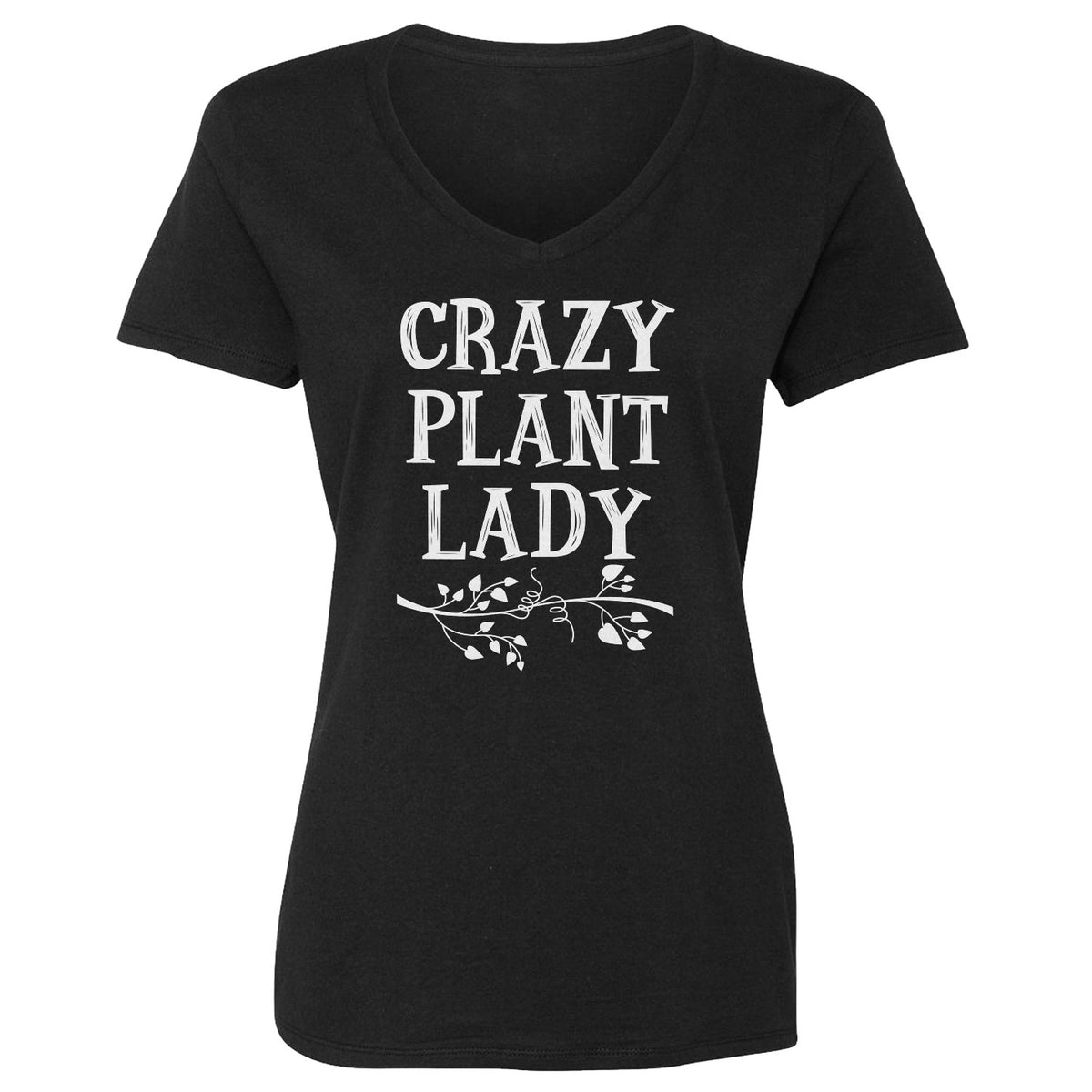 Womens Crazy Plant Lady Vneck T-shirt – Indica Plateau