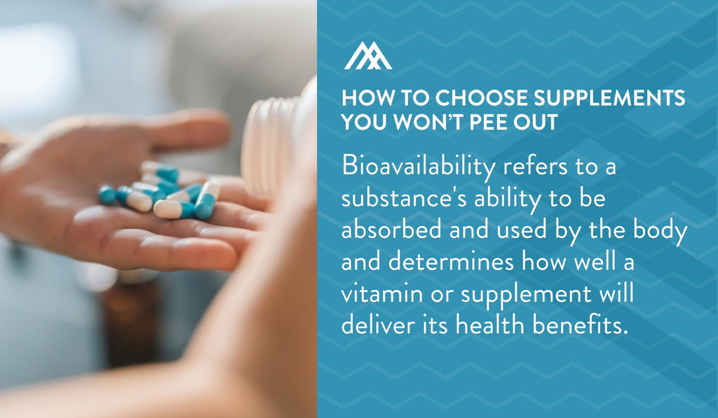 Bioavailability refers to a substance's ability to be absorbed and used by the body