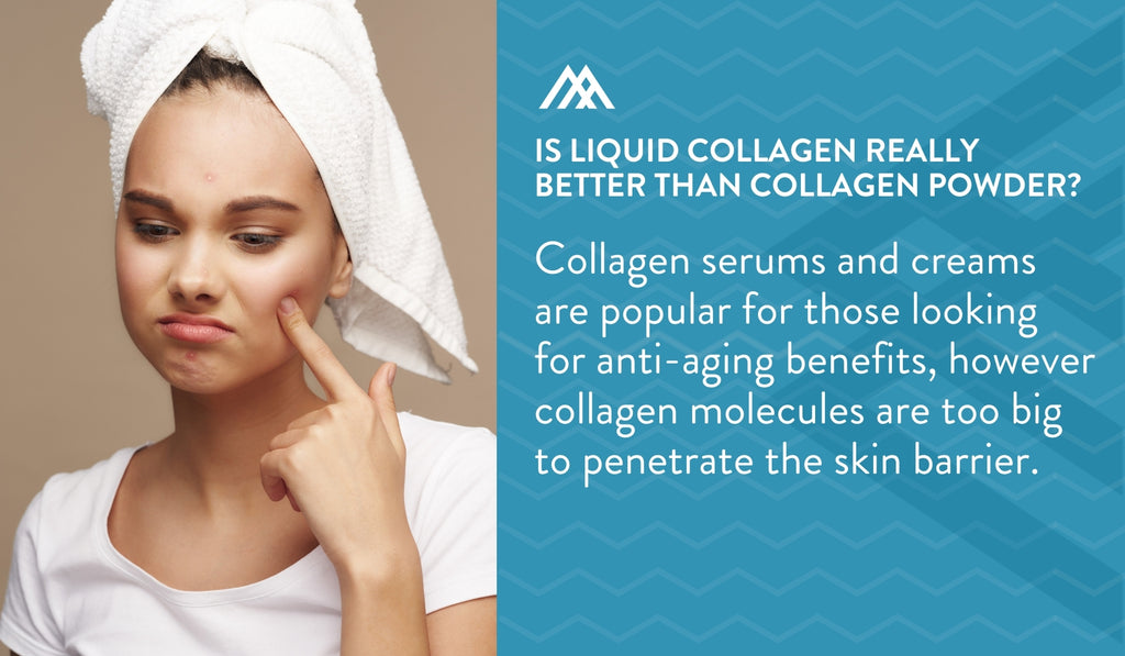 Collagen serums and creams cannot penetrate the skin barrier