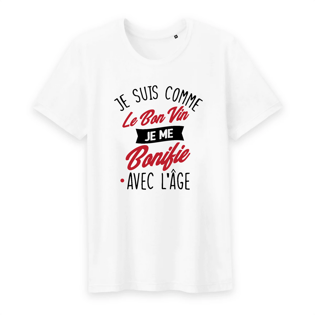 T Shirt Homme 100 Coton Bio Je Suis Comme Le Bon Vin Anniversaire Bichette Cadeaux Humour