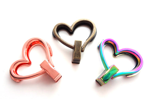 Heart Clasp - Magnetic Snap Closure – bringberry Handbag Hardware