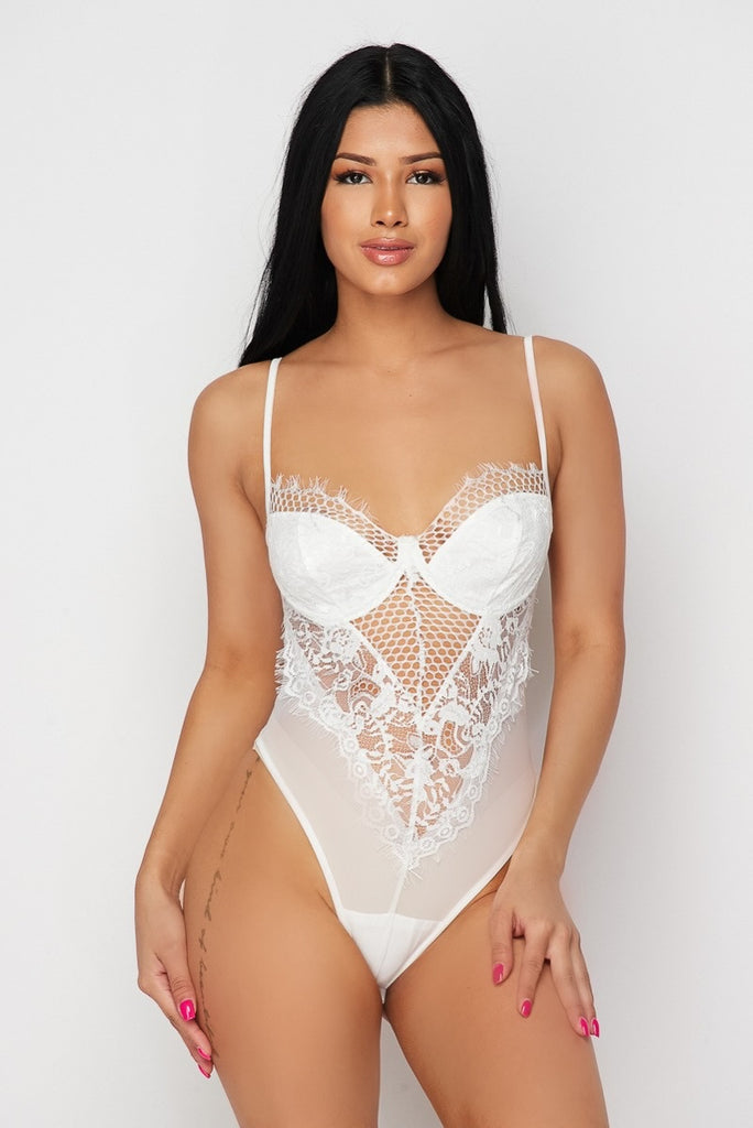 lace bodysuit with cups